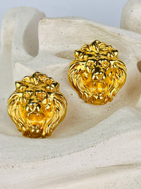 Vintage Lion Head Earrings