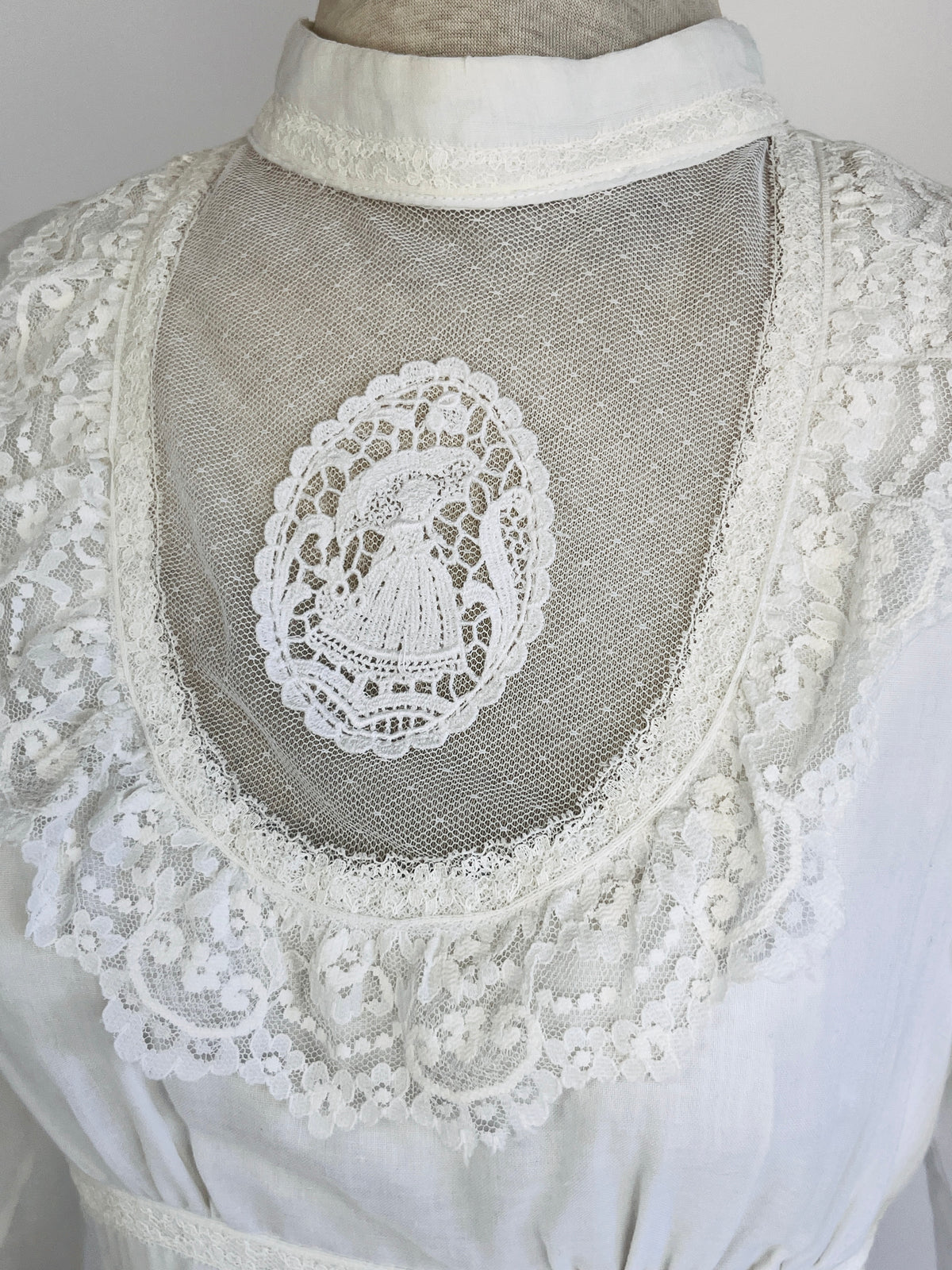 Vintage Gunne Sax by Jessica McClintock White Gauze Dress