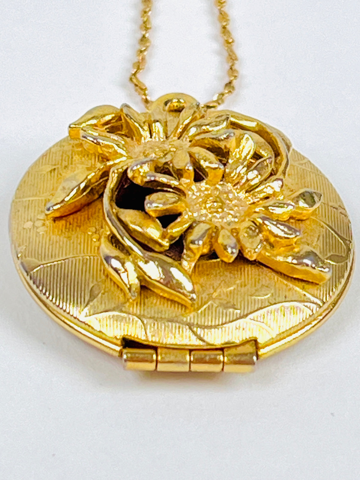 Vintage Sculptural Floral Locket