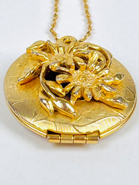 Vintage Sculptural Floral Locket