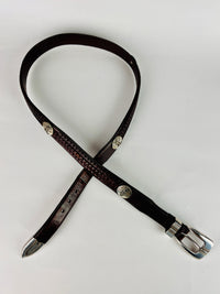 Vintage Brown Leather Brighton Golf Belt
