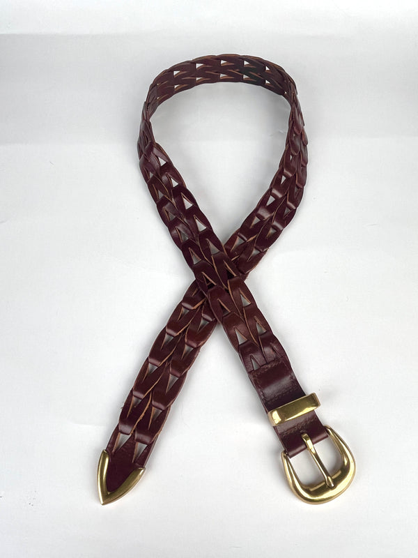 Vintage Woven Leather Belt