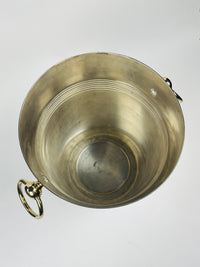 Vintage French Silverplate & Brass Wine Chiller / Ice Bucket
