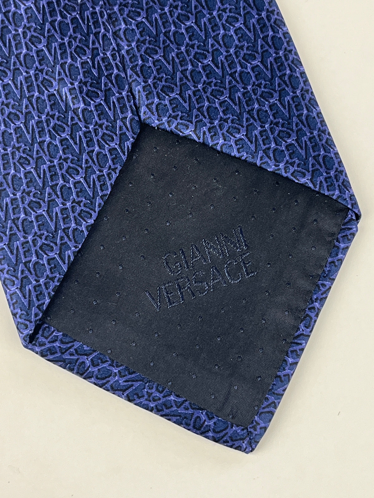 Gianni Versace Vintage 90s Silk Tie, Medusa and Versace Logo Design