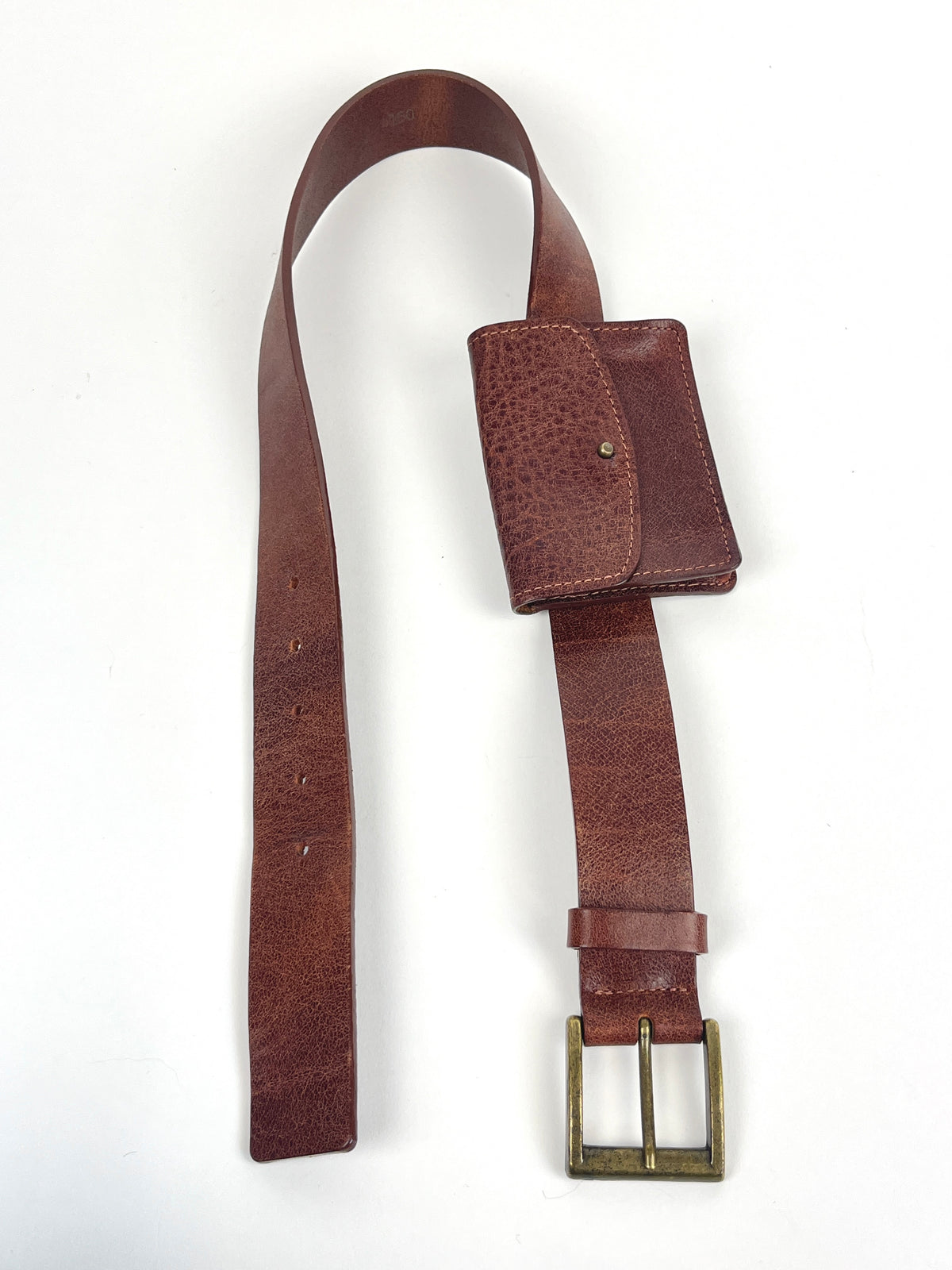 Vintage Leather Belt & Pouch by Streets Ahead