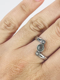 Vintage Sterling & Aquamarine Ring