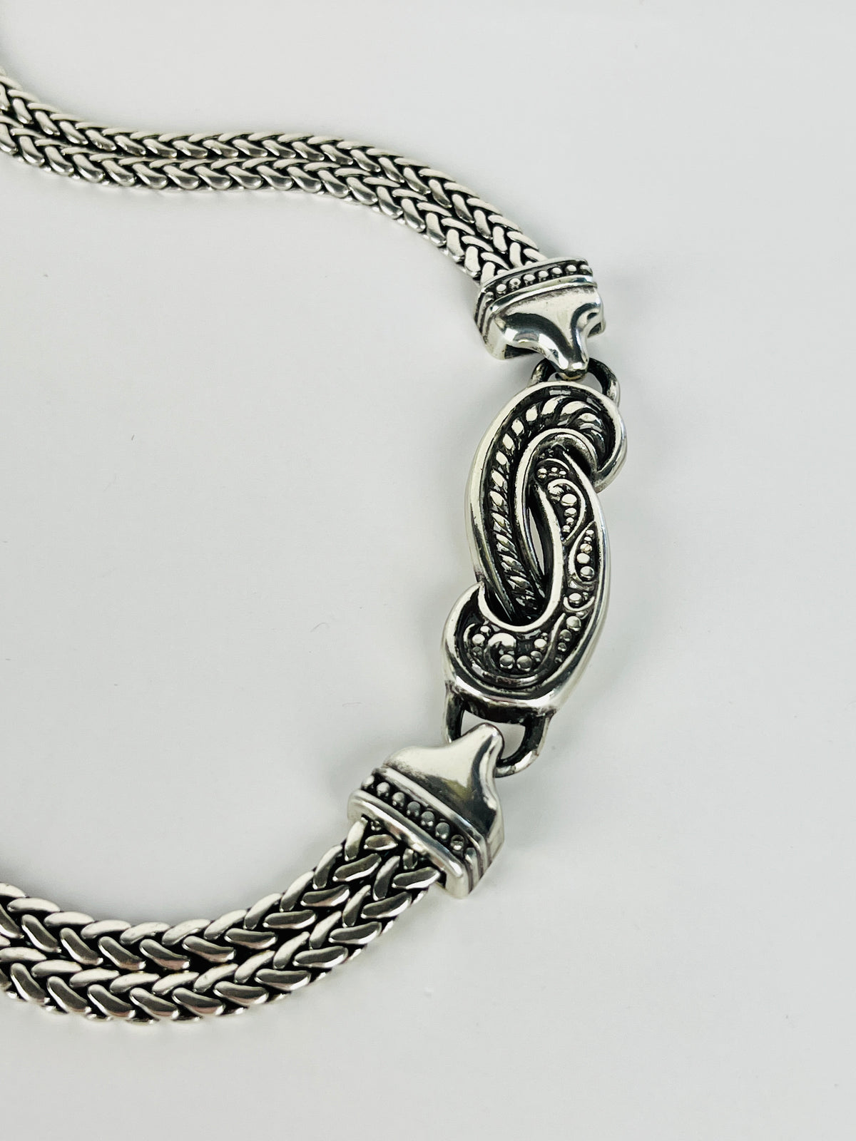 Vintage Silvertone Heart Belt