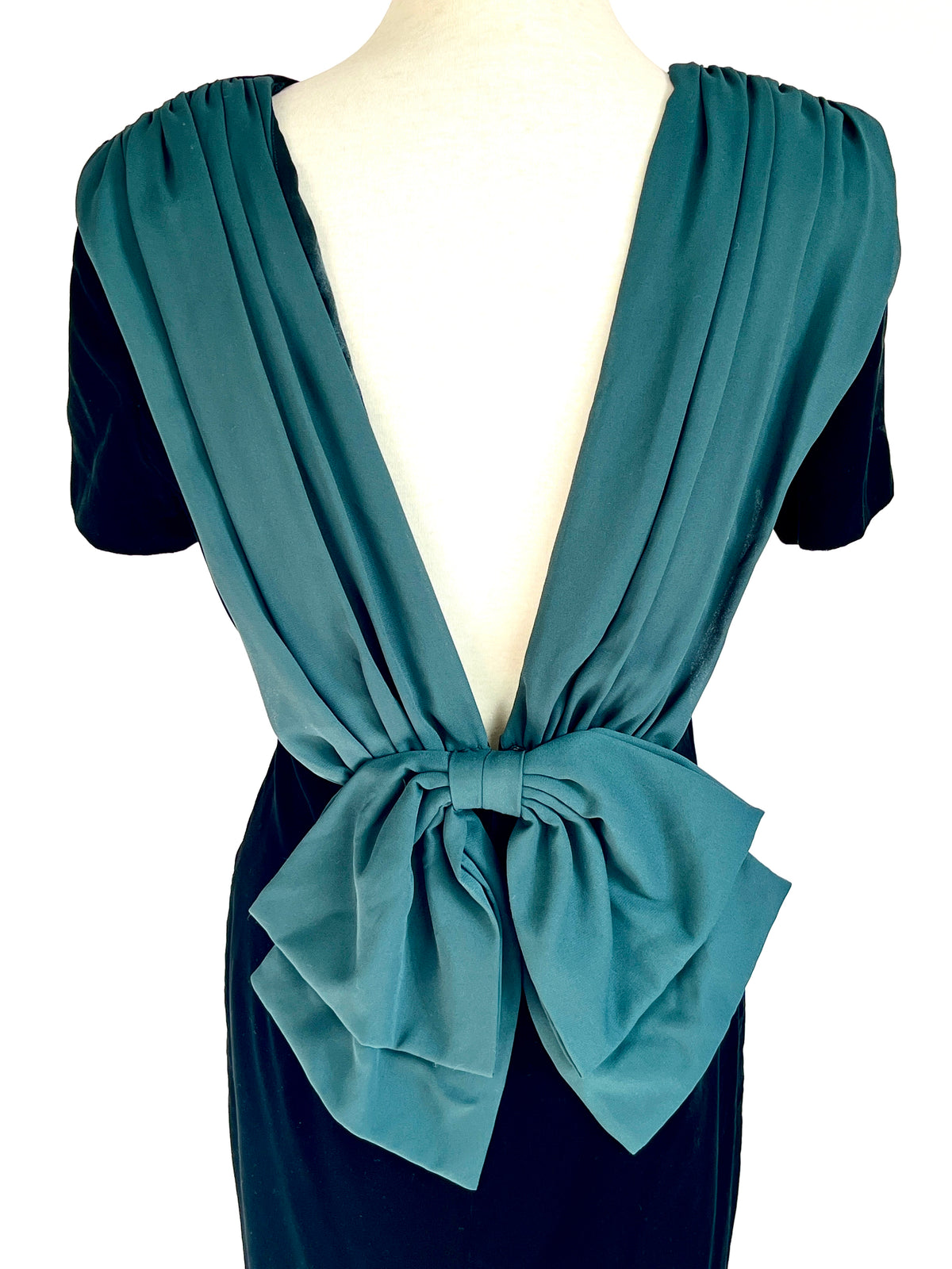 Vintage Deep Green Velvet Gown