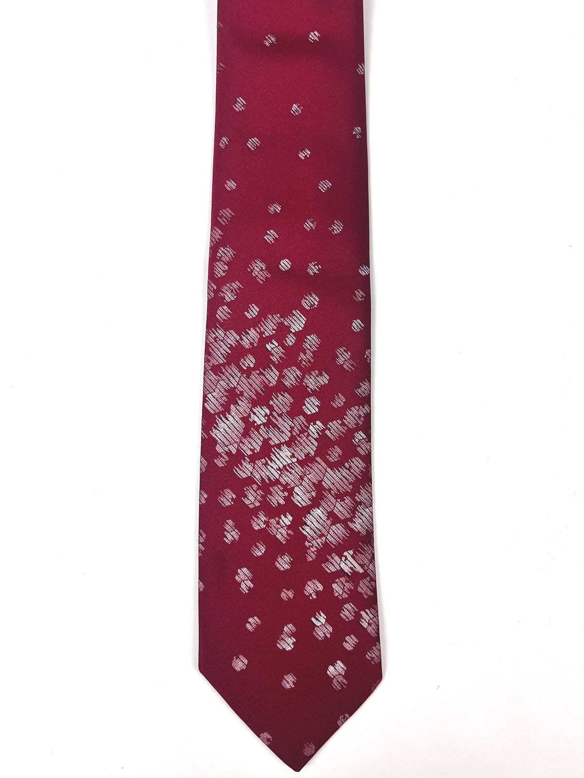 Vintage 1980s Maroon & Gray Tie