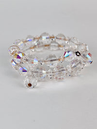 Vintage 1950s Faceted Crystal Bracelet