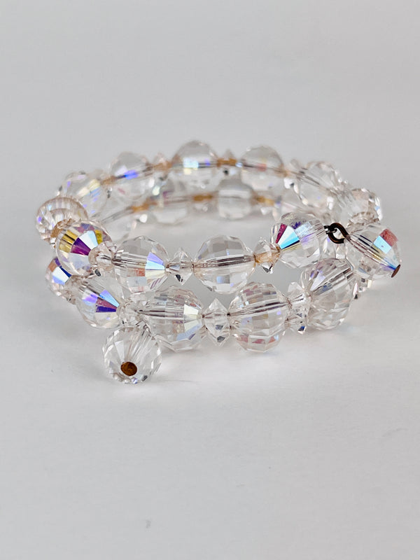 Vintage 1950s Faceted Crystal Bracelet