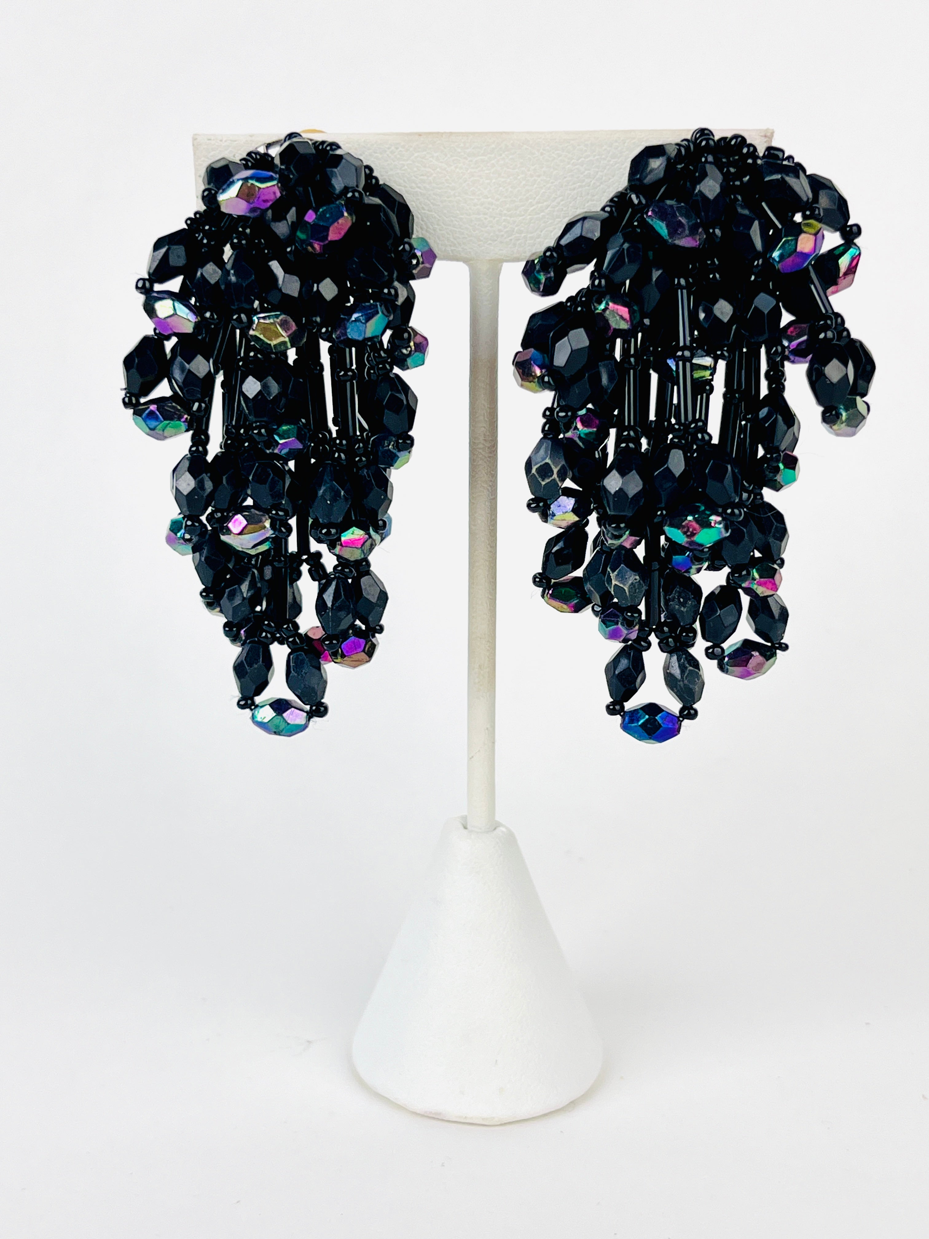 【BLACKPURPLE】[BLACKLABEL] Alley Retro Cubic Earrings BLACKPURPLE】[BLACKLABEL] Alley Retro Cubic Earrings