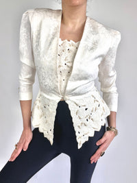 Vintage Pearly Brocade Top
