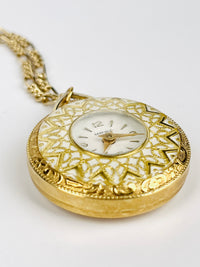 Vintage Watch Necklace with Swiss Movement