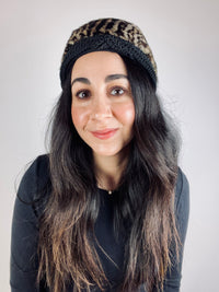 Vintage 50s Leopard-Dyed Rabbit Fur Hat