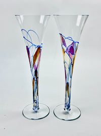 Crystal Champagne Flutes, 2pc