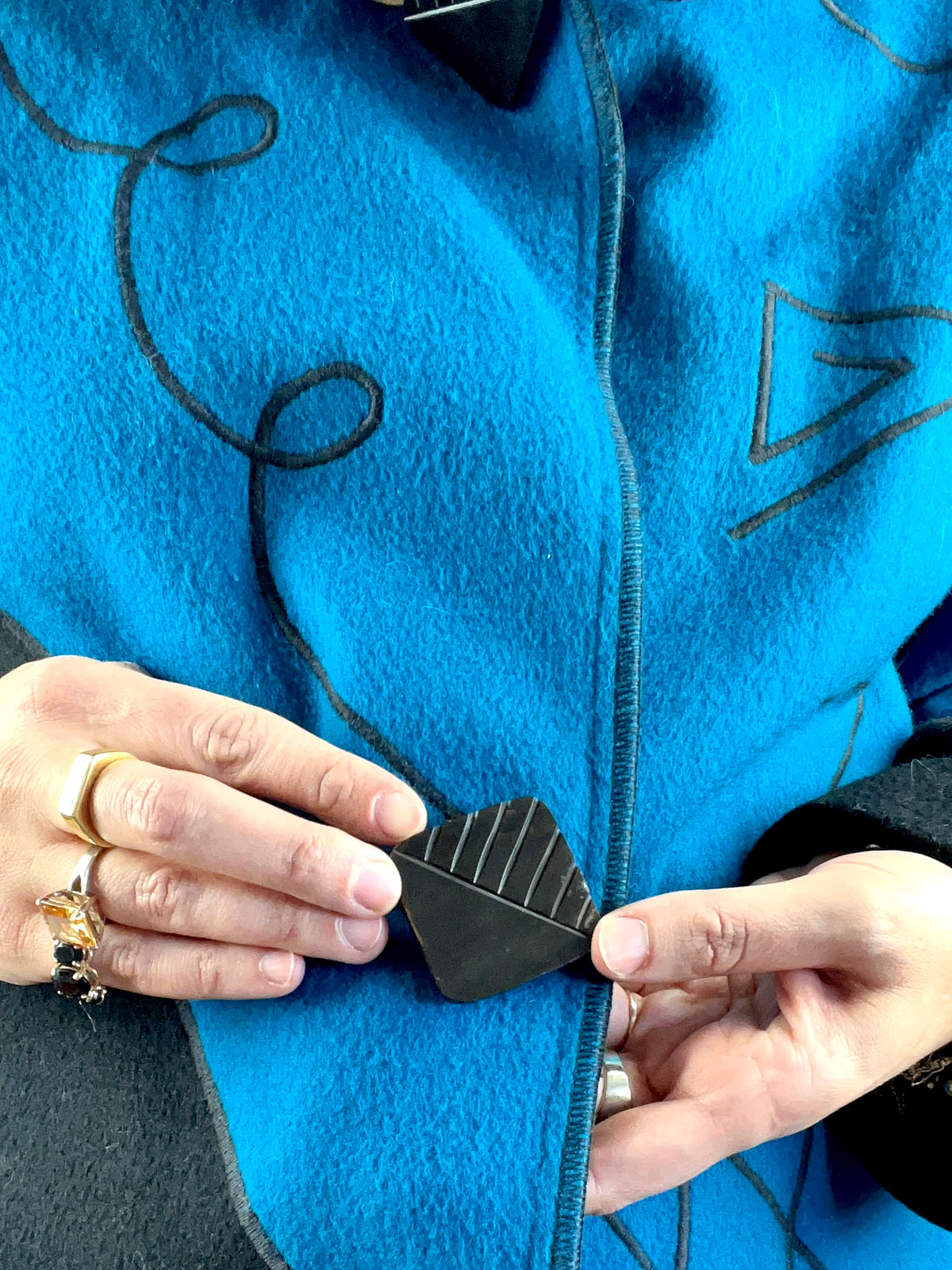 Vintage 90s Wool Fiber Art Coat