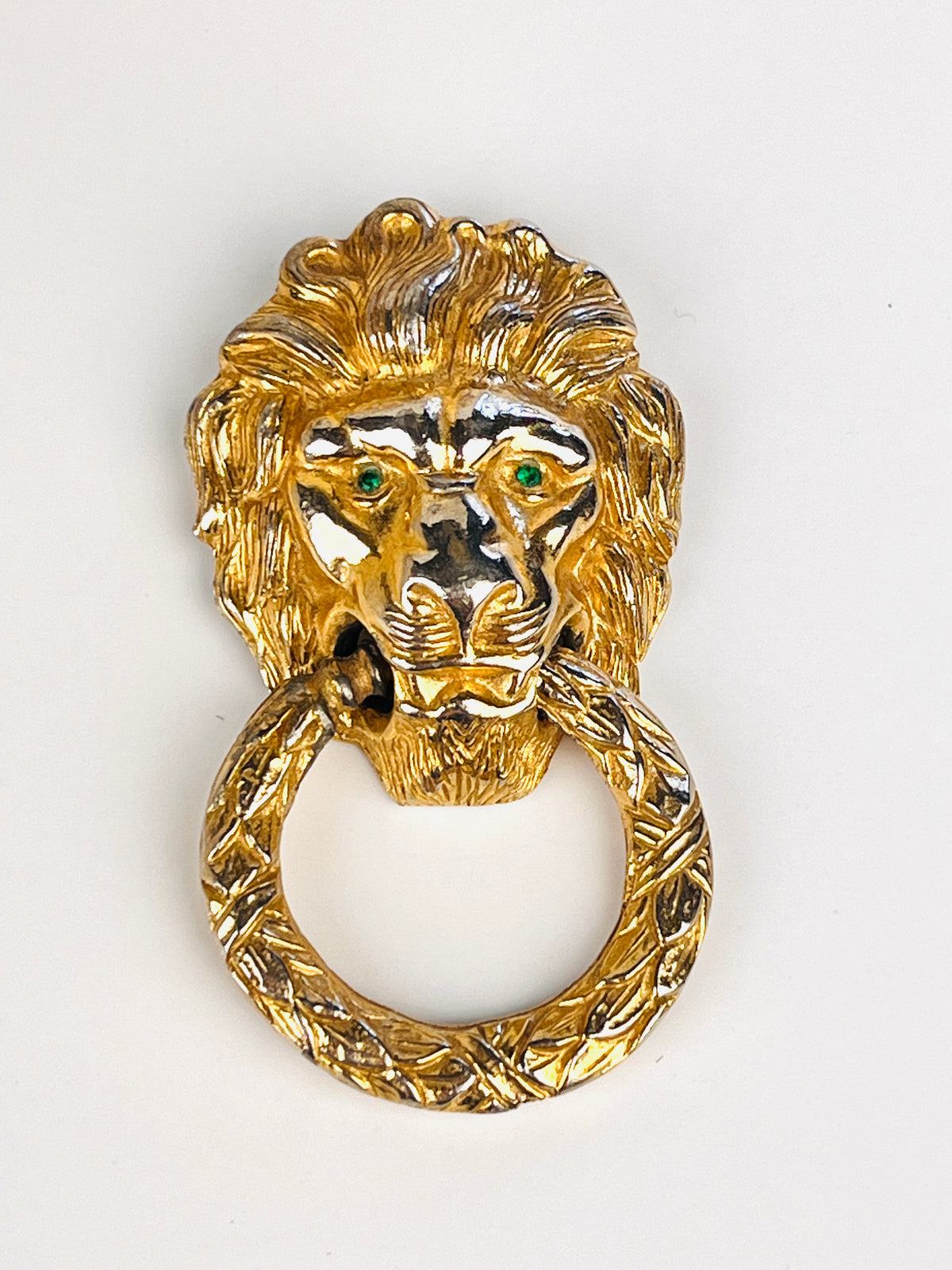 Vintage Lion Head Door Knocker Brooch