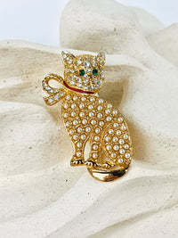 Vintage Mid-Century Cat Brooch
