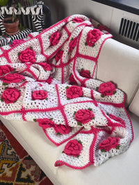 Vintage Handmade Crochet Blanket