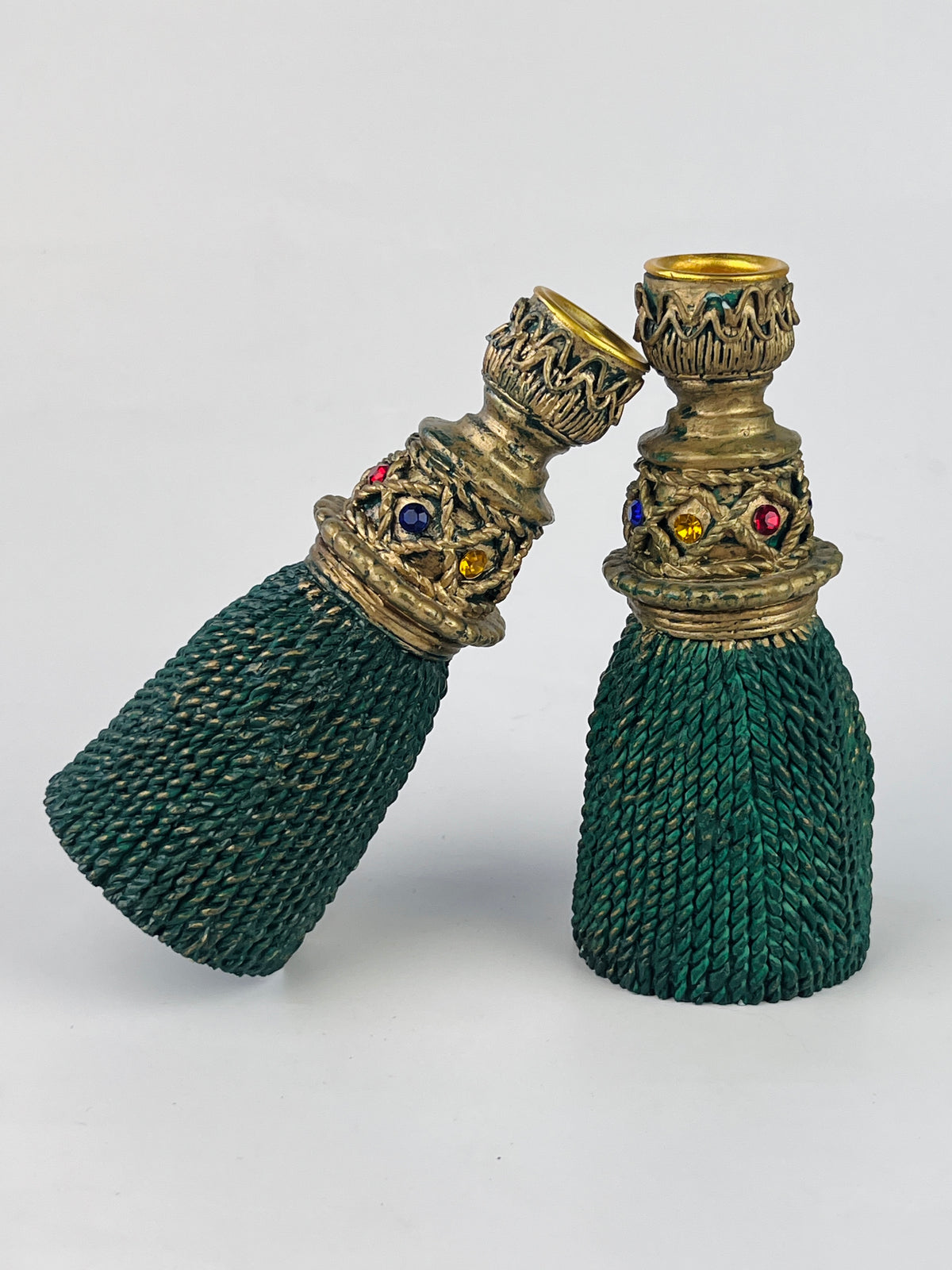 Vintage Hollywood Regency Tassel Candle Holders