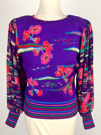 Vintage Floral Knit Top