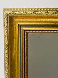 Vintage Gilded Wood Frame Beveled Wall Mirror