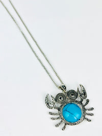 Vintage 1970s Cancer Crab Zodiac Necklace