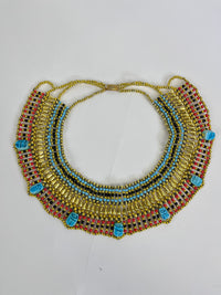 Egyptian Beaded Scarab Necklace