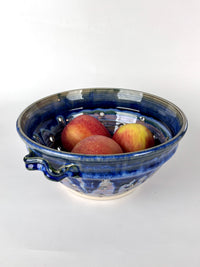 Vintage Handmade Stoneware Colander