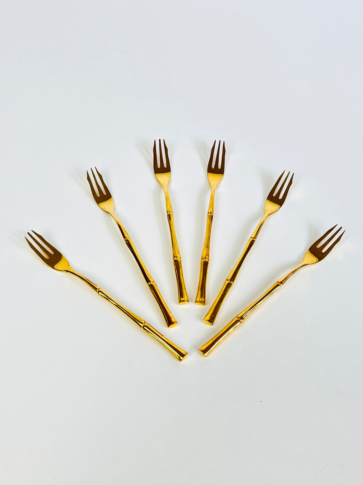 Vintage Gold-Plated Cocktail Forks
