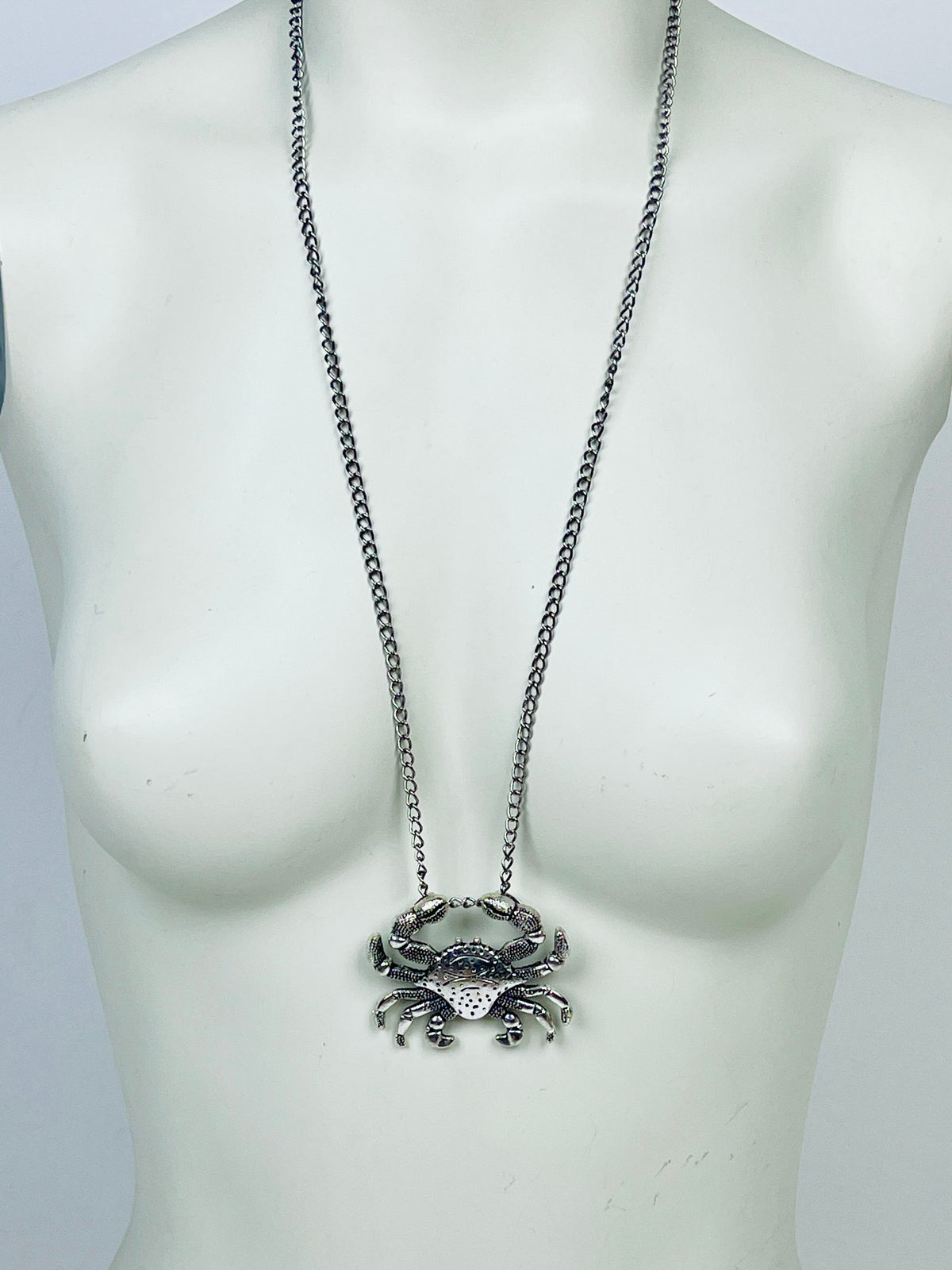 Vintage 1970s Cancer Crab Zodiac Necklace