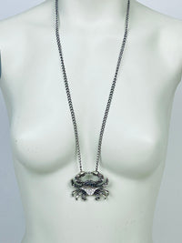 Vintage 1970s Cancer Crab Zodiac Necklace