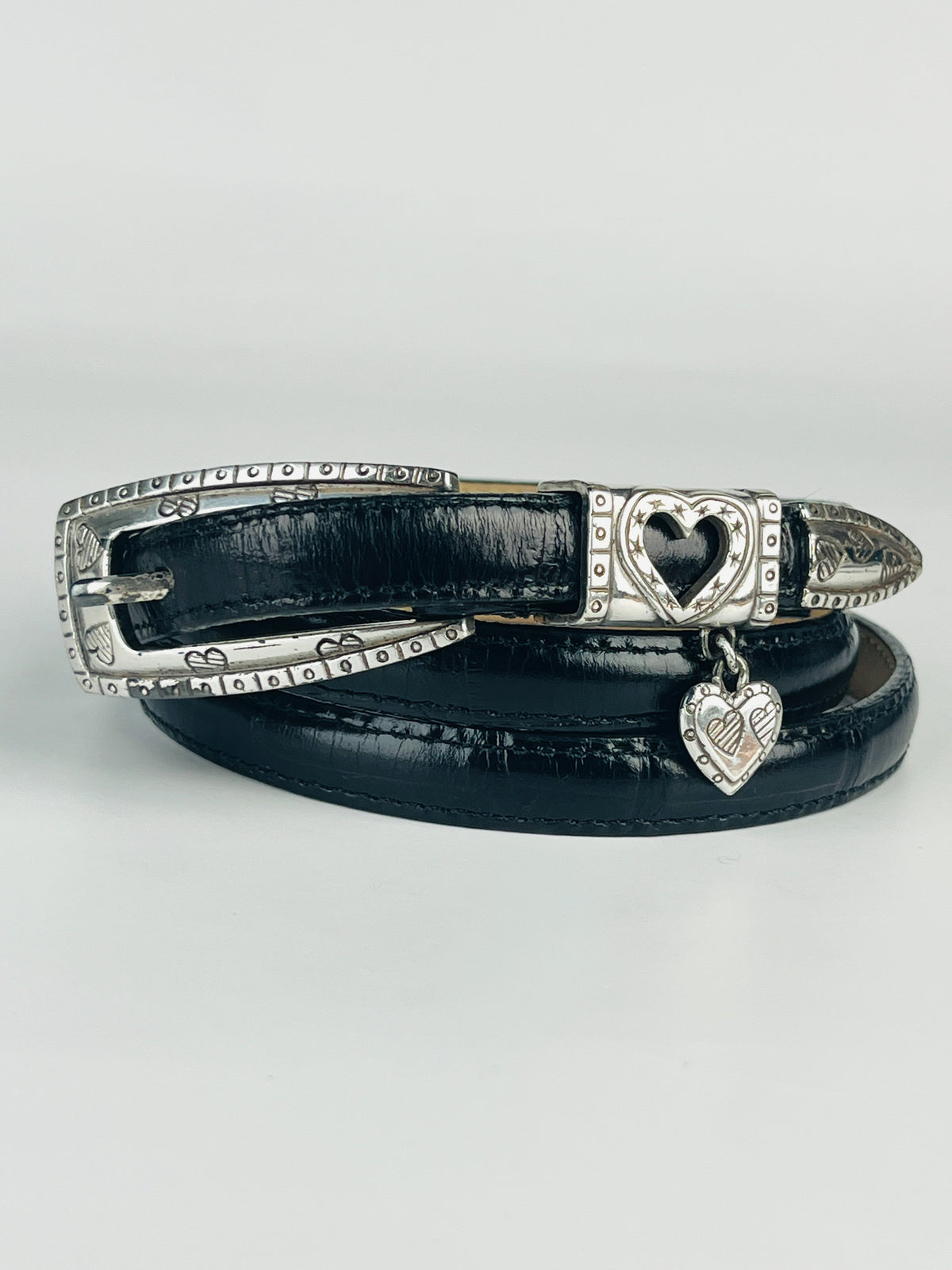 Vintage Leather Heart Belt
