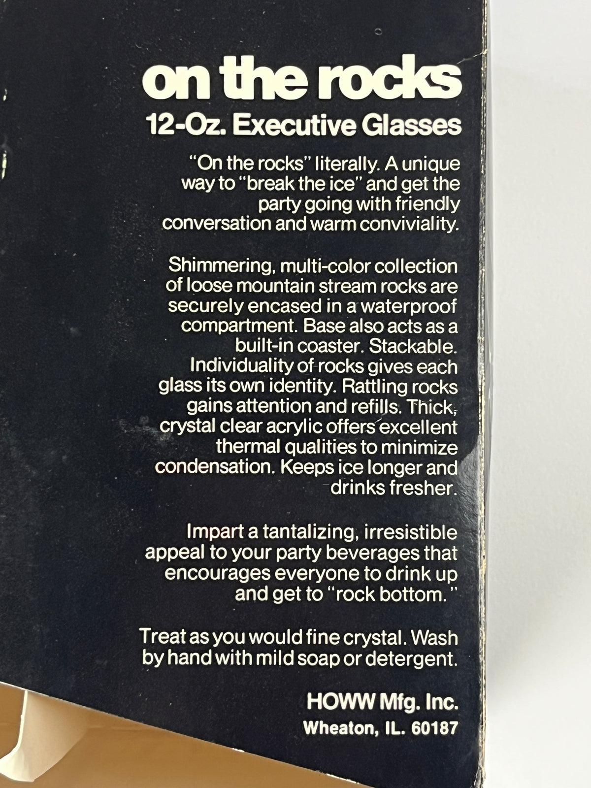 Vintage “On the Rocks” Glasses, 4pc Set