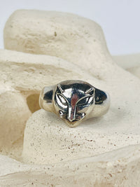 Vintage Sterling Cat Face Ring