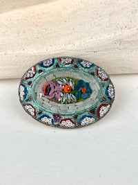 Vintage 1930s Italian Millefiori Micro-Mosaic Brooch