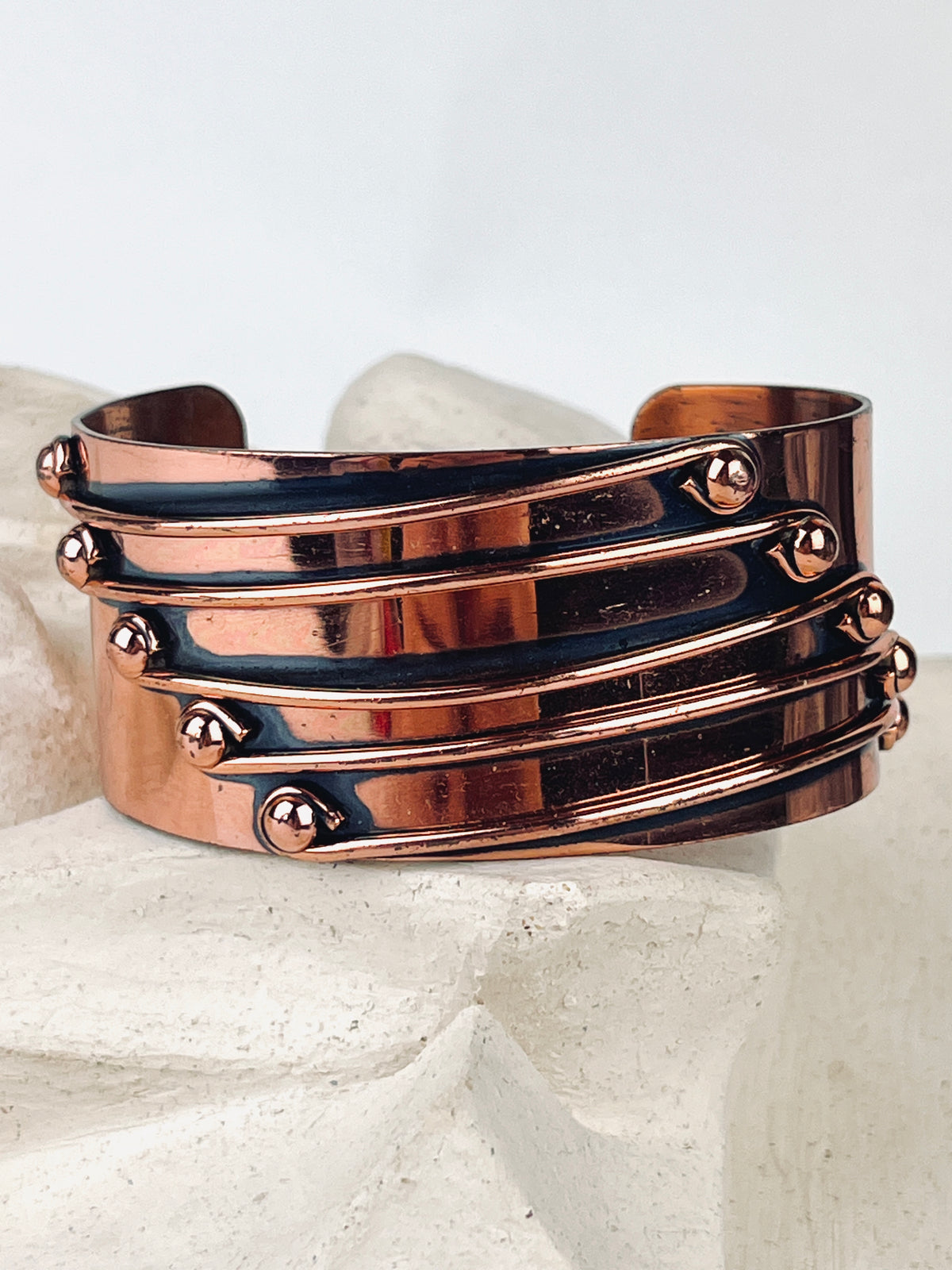 Modernist Copper Cuff by Renoir