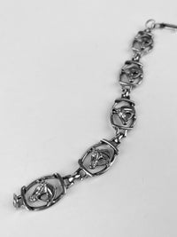 Vintage Silver Tone Horse Bracelet