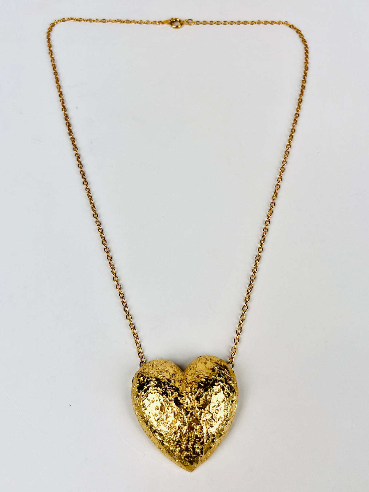 Vintage Textured Heart Necklace