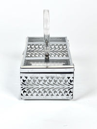 Vintage Chrome & Lucite Box Purse