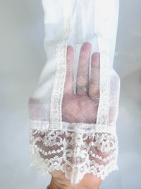 Vintage Gunne Sax by Jessica McClintock White Gauze Dress