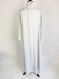 Vintage Belted White Maxi Dress