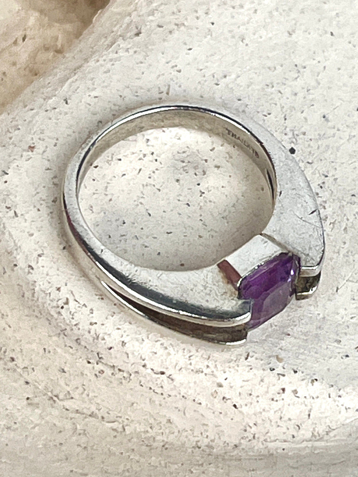 Vintage Sterling Amethyst Ring