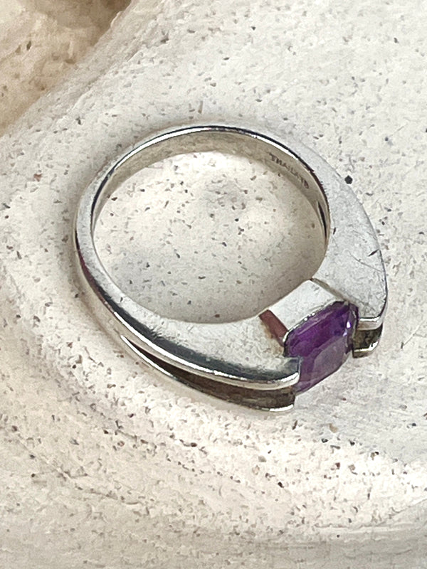 Vintage Sterling Amethyst Ring