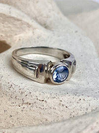 Vintage Sterling Blue Topaz Ring