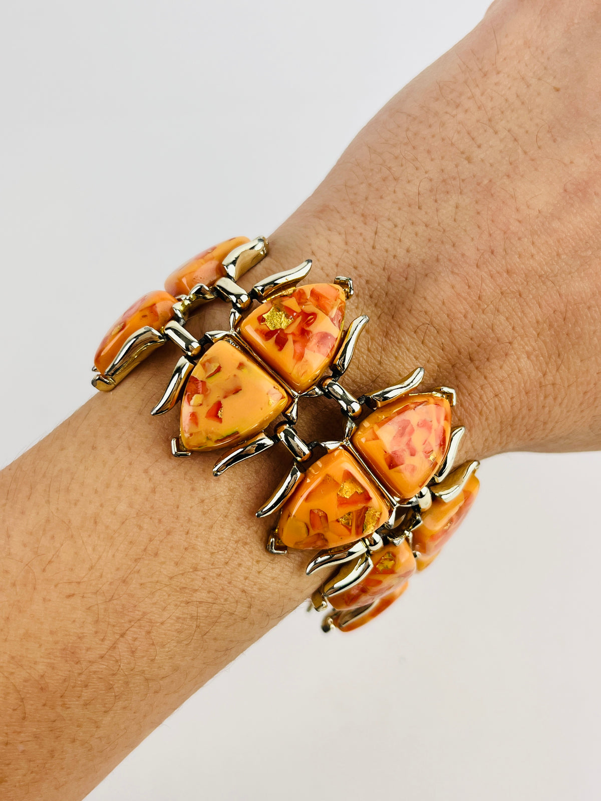 Vintage Orange Confetti Bracelet