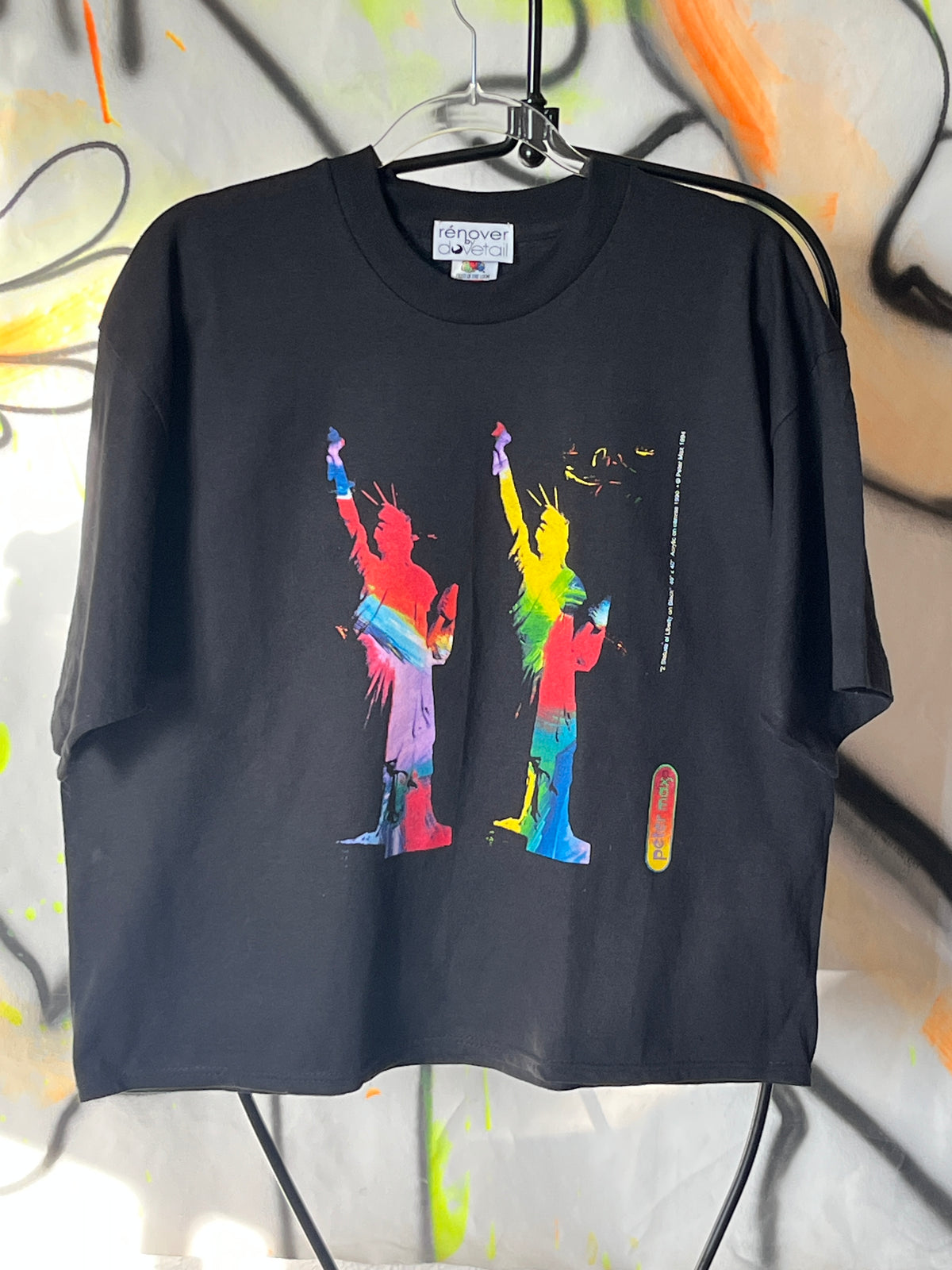 Two Statues of Liberty on Black by Peter Max (1990/1994) by Rénover