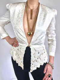 Vintage Pearly Brocade Top