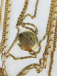 Vintage Multichain Locket Necklace